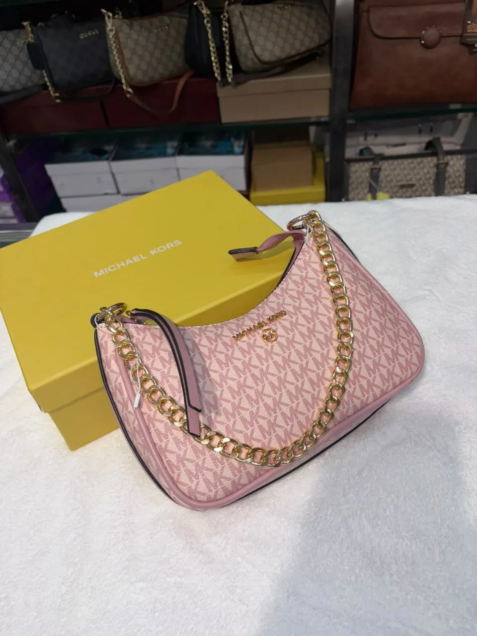 Signature Logo Chain Shoulder Bag