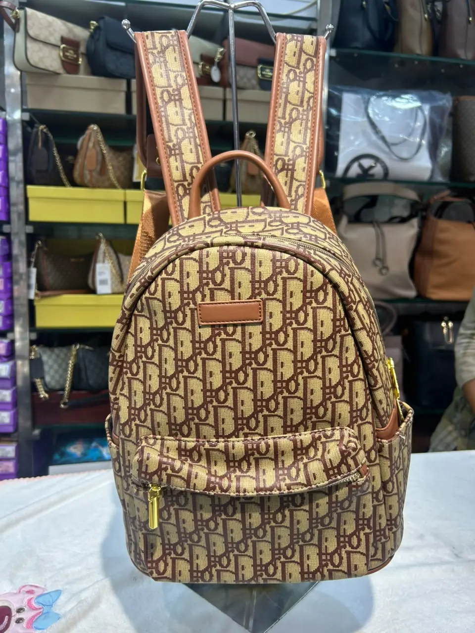 Monogram Print Backpack, photo 2
