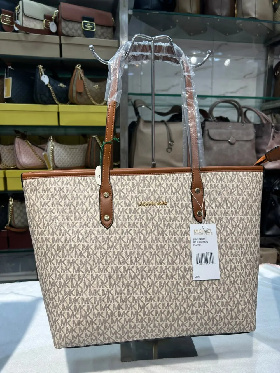 Monogram Print Tote