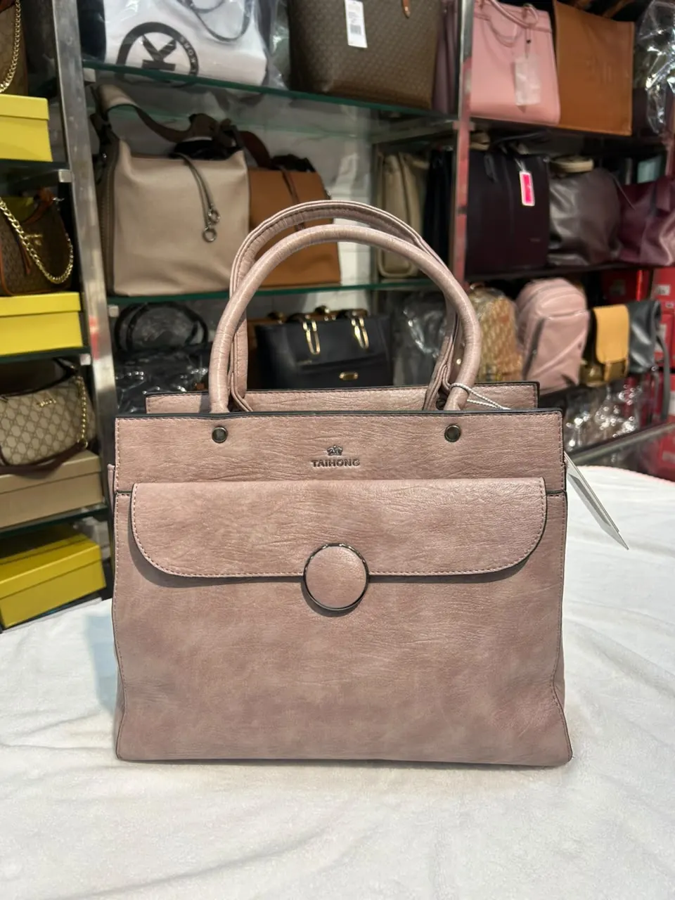 Round-Flap Satchel